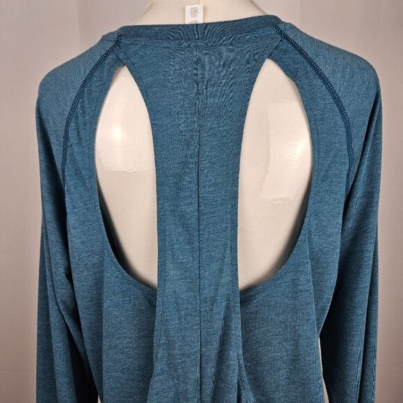 NEW Under Armour Top Large UA Open Back Long Sleeve Thunder Blue 1325873-489 NWT - Picture 6 of 13